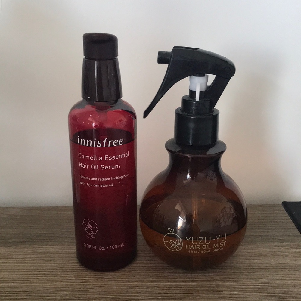 Lotof2Japan Korea Hair Care:Innisfree CamelliaHairOil Serum,Yozu-Yu Hair OilMist